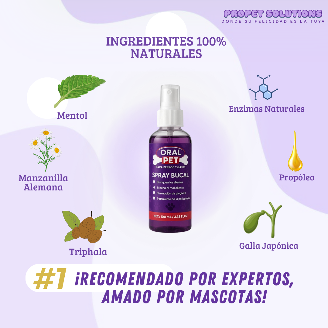 ORAL PET + 100ml/ Frescura en el aliento y Salud en sus dientes ⭐⭐⭐⭐⭐