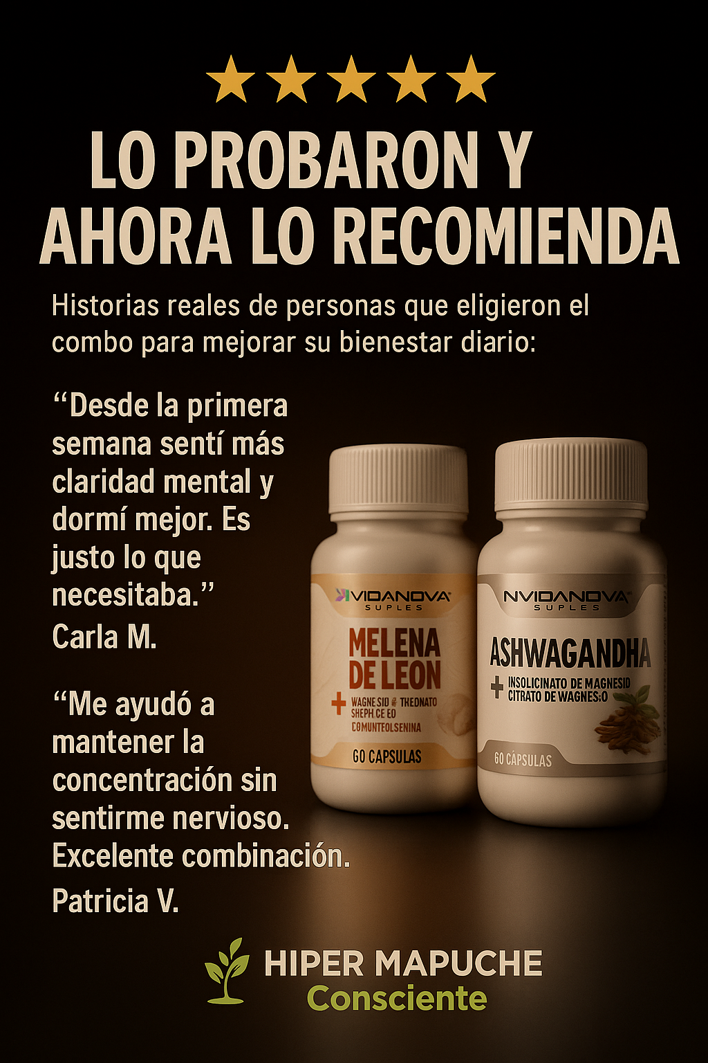 ⭐️⭐️⭐️⭐️⭐️
Equilibrio, claridad y bienestar natural en cada cápsula