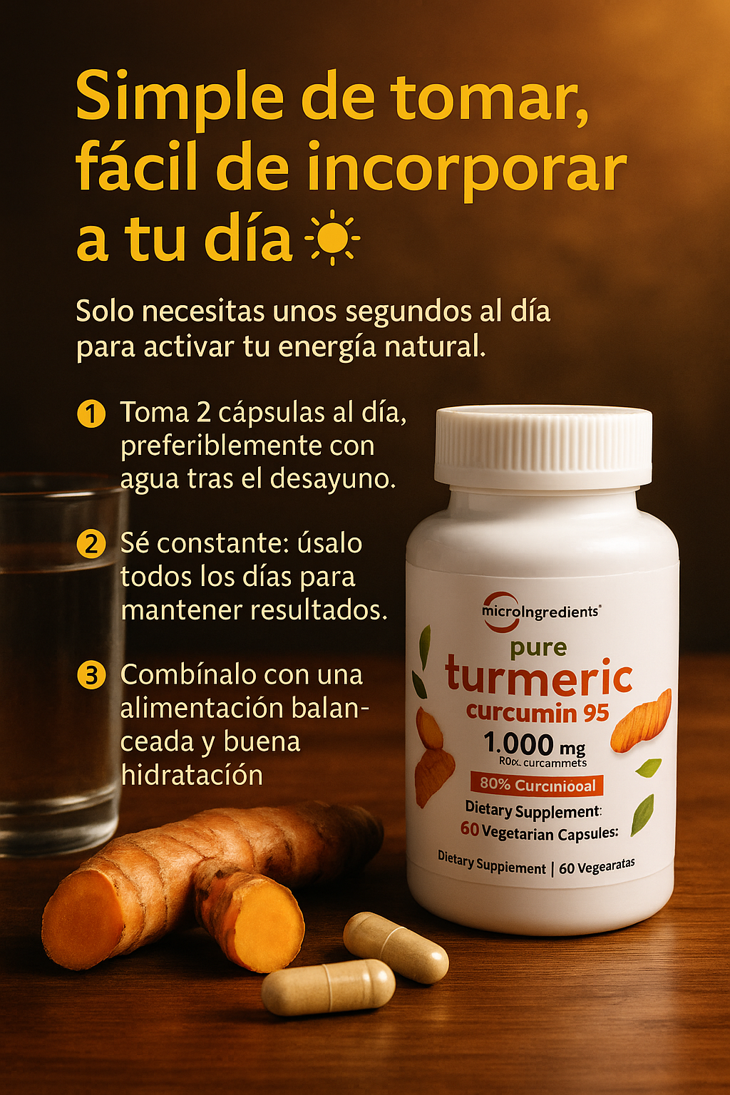 Cúrcuma + Curcumina 97% Original / Alivio Natural en Cápsulas LABORATORIO EE.UU. ⭐️⭐️⭐️⭐️⭐️