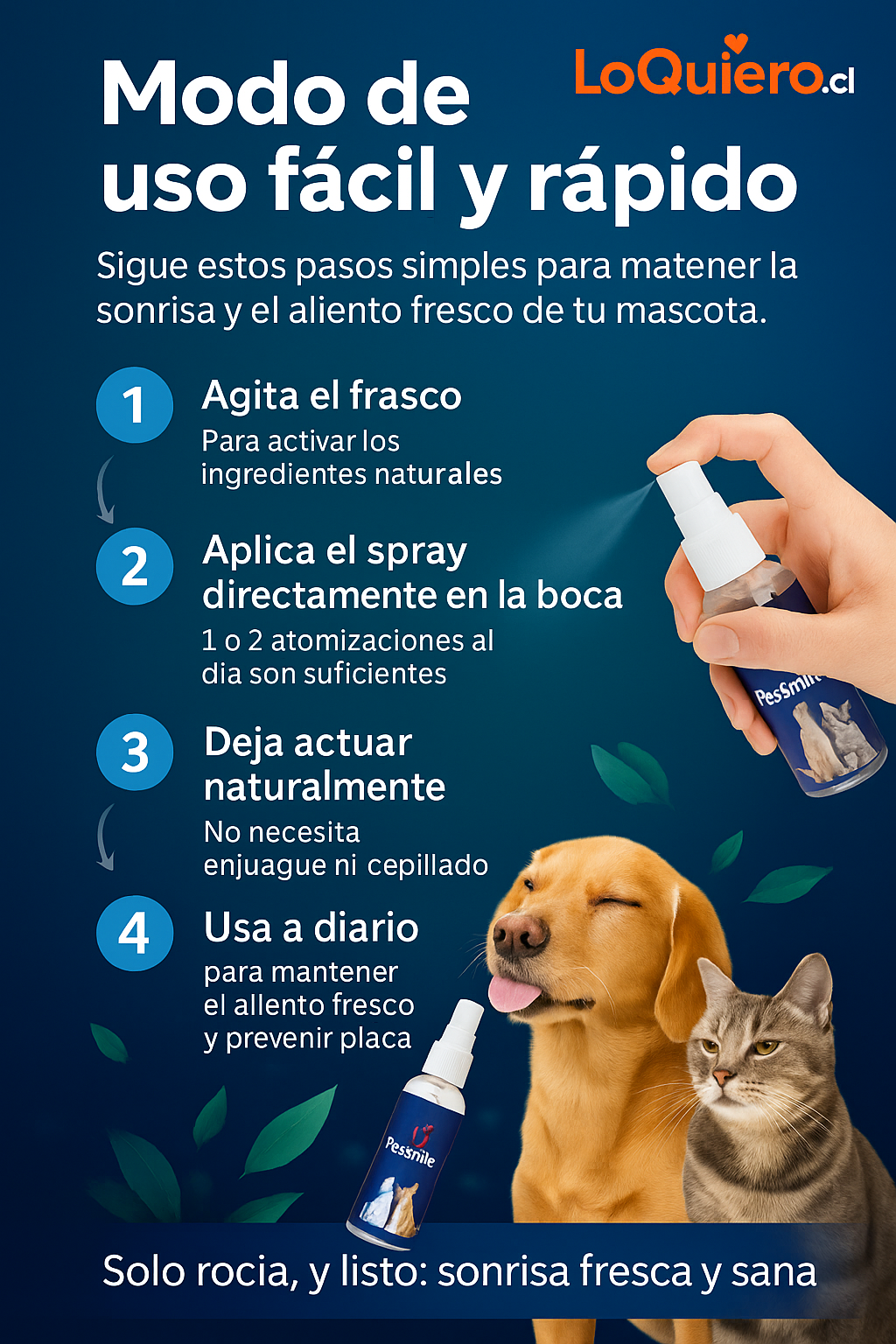 PetSmile+ 100ml/ Frescura en el aliento y Salud en sus dientes ⭐⭐⭐⭐⭐