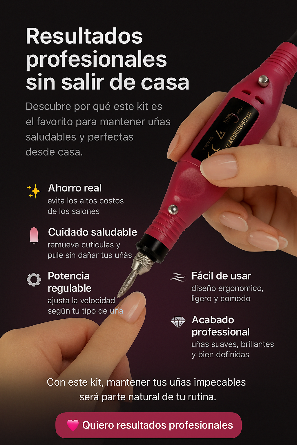 Kit Premium de Manicure y Pedicure Pro