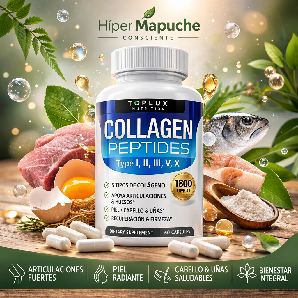 Collagen Peptides 5 Tipos | Apoyo Integral para tu Bienestar Diario ⭐⭐⭐⭐⭐73 reseñas