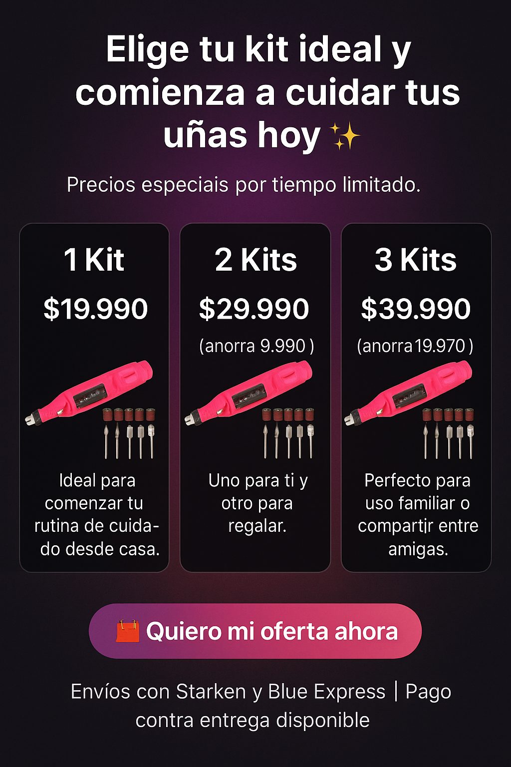 Kit Premium de Manicure y Pedicure Pro