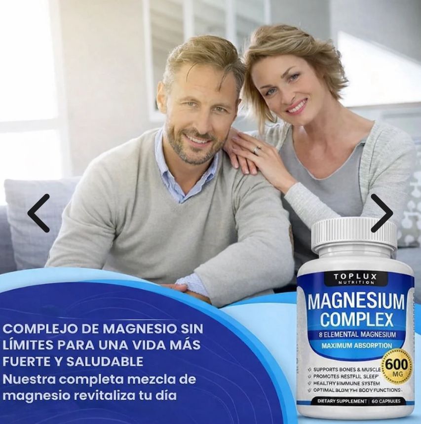 Magnesium-Complex™ 600mg – 60 cápsulas Original | Energía, descanso y recuperación 💊
