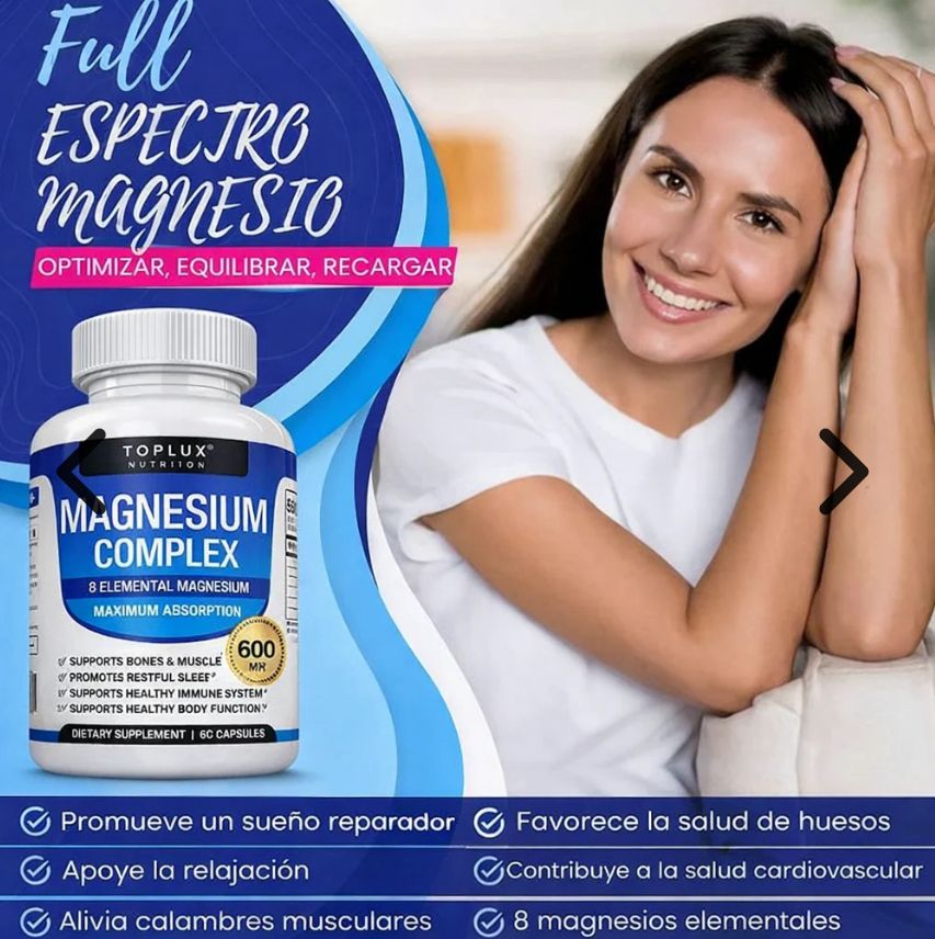 Magnesium-Complex™ 600mg – 60 cápsulas Original | Energía, descanso y recuperación 💊