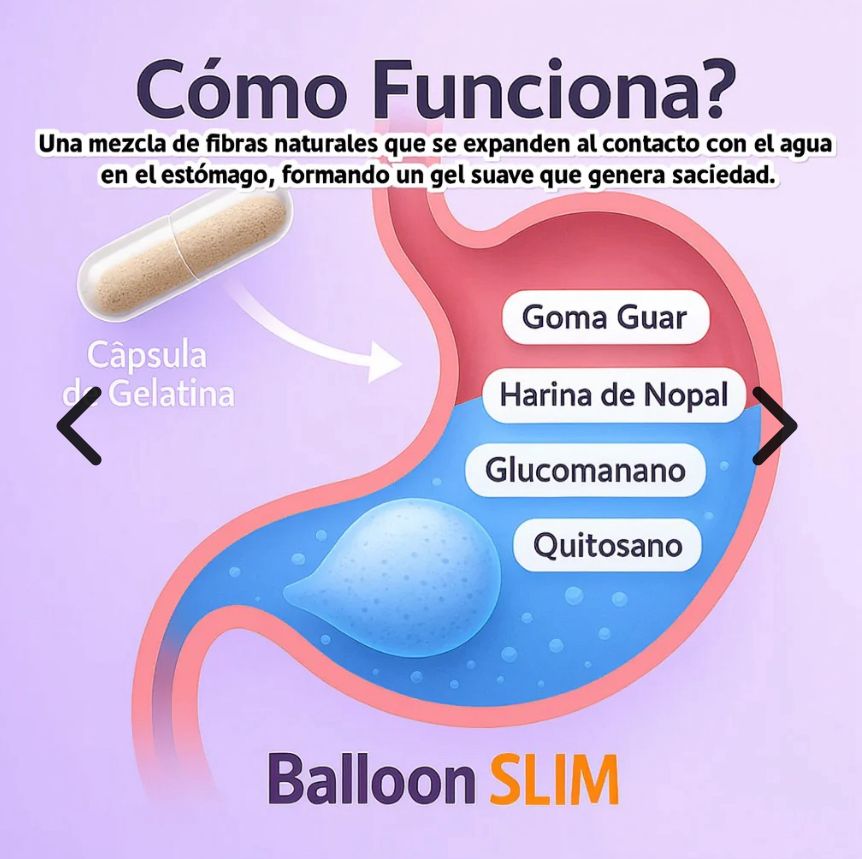 Balloon Slim 120 Cápsulas – Controla tu apetito y reduce porciones de forma natural.