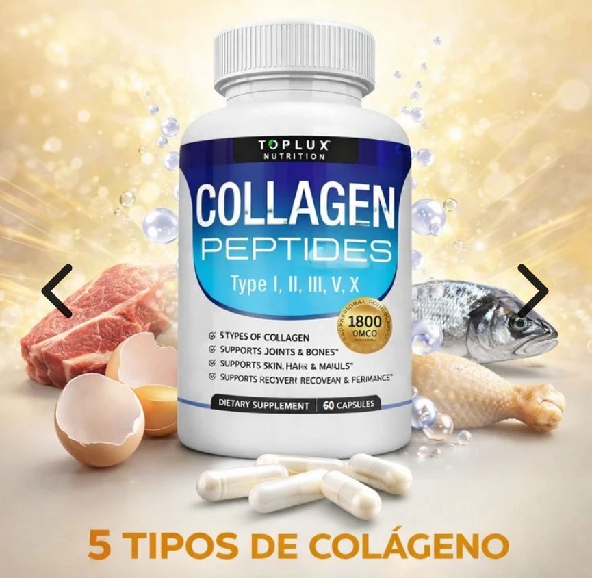 Collagen Peptides 5 Tipos | Apoyo Integral para tu Bienestar Diario ⭐⭐⭐⭐⭐73 reseñas