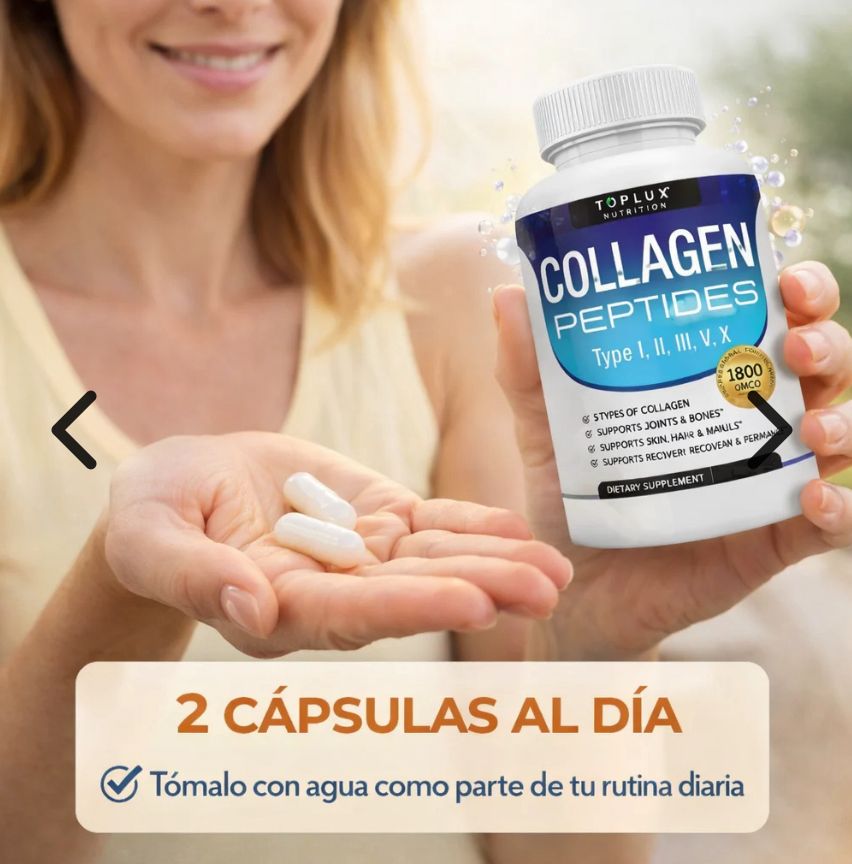 Collagen Peptides 5 Tipos | Apoyo Integral para tu Bienestar Diario ⭐⭐⭐⭐⭐73 reseñas