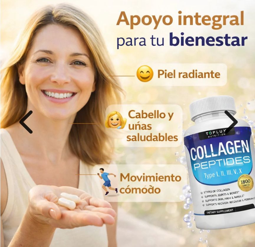 Collagen Peptides 5 Tipos | Apoyo Integral para tu Bienestar Diario ⭐⭐⭐⭐⭐73 reseñas