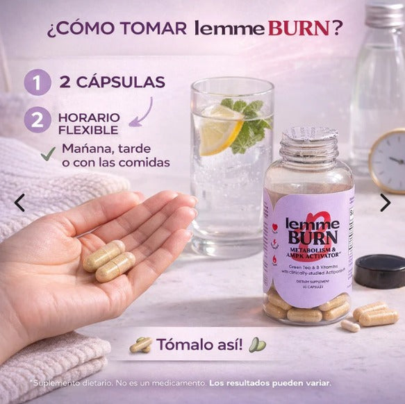 Lemme Burn – Activa tu Metabolismo y Potencia tu Energía Natural 🔥 ★ ★ ★ ★ ★ 128 reseñas