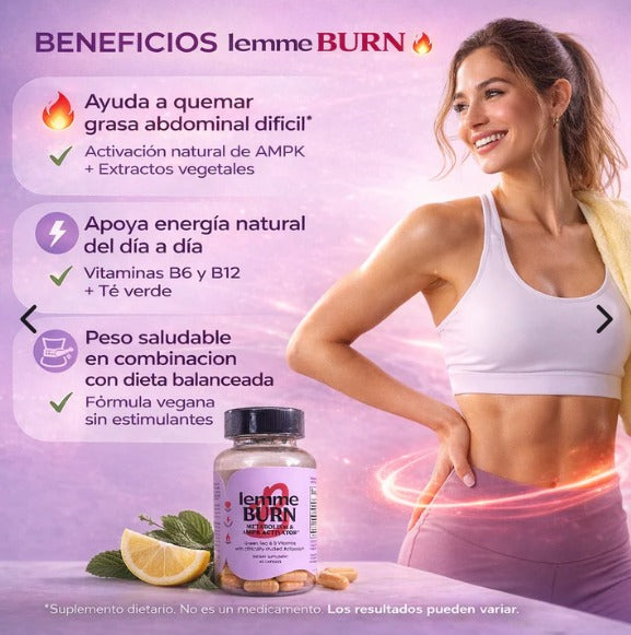 Lemme Burn – Activa tu Metabolismo y Potencia tu Energía Natural 🔥 ★ ★ ★ ★ ★ 128 reseñas