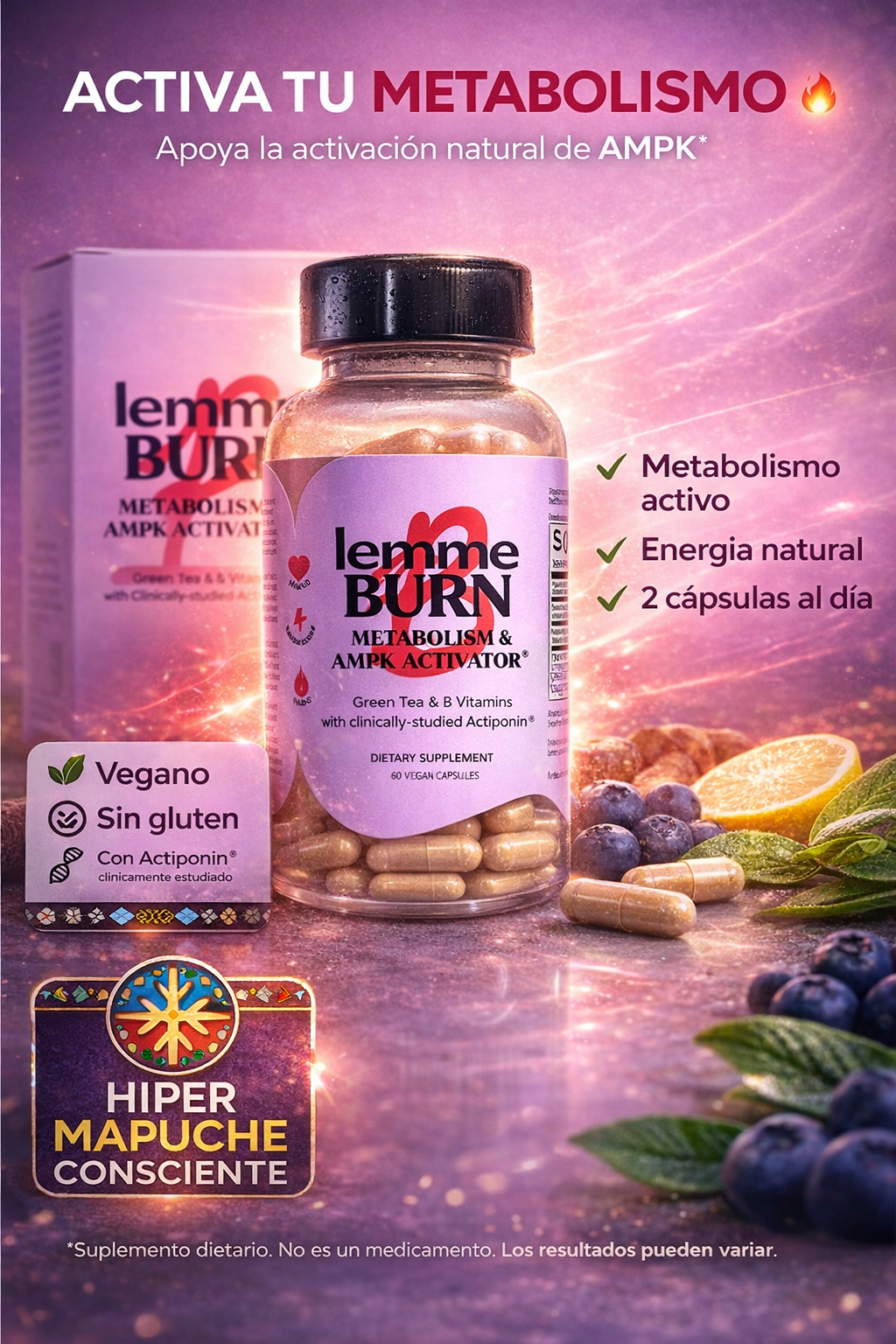 Lemme Burn – Activa tu Metabolismo y Potencia tu Energía Natural 🔥 ★ ★ ★ ★ ★ 128 reseñas